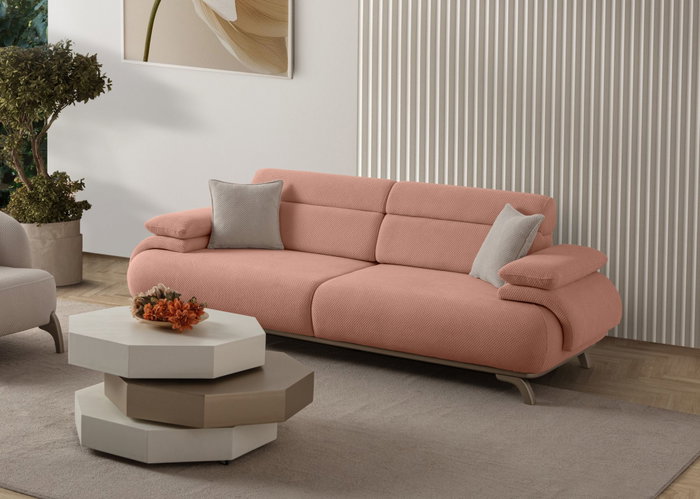 Atelier Del Sofa Bonjo Silver - Powder Sofá de 3 Plazas Atelier Del Sofa Bonjo Silver - Powder Sofá de 3 Plazas